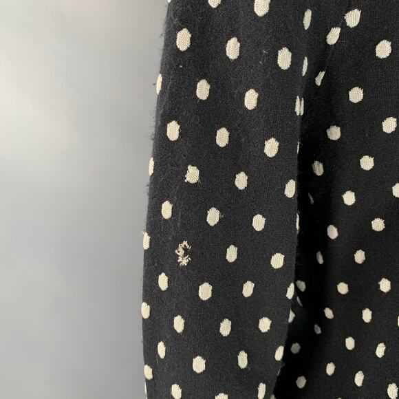 ESCADA Size M Black White Viscose Blend Polka Dot 2 Piece Cardigan Set - Picture 6 of 16